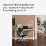 Steelcase Gesture Office Chair - Ergonomic Work Chair with Wheels for Carpet - Comfortable - Intuitive-to-Adjust for Desk - 360-Degree Arms - Coconut Yellow Fabric - Image 5