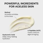 [SKIN&LAB] Retinol Lifting Roller Cream with Massage applicator, Vegan Anti Aging Face and Neck Cream for Reduce Wrinkles and Fine Line, For Face, Neck, Décolleté Wrinkle Care, 1.69 fl. oz. - Image 4