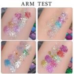 K'APEINE Glitter Palette, Ultra Shimmer Face Glitter Makeup Palette Chunky & Fine Pressed 40 Colors No Glue Needed, Multi-Purpose Glitters Makeup for Hair Face Body Halloween Rave Carnival - Image 3