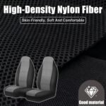 Jokuye 60/40 Heavyweight Sandwich Composite Fabric Front Bench Seat Covers for Ford Ranger XLT 1998 1999 2000 2001 2002 2003, Soft, Comfortable, and Easy to Clean-Without Console Cover -Gray - Image 4