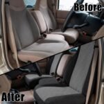 Jokuye 60/40 Heavyweight Sandwich Composite Fabric Front Bench Seat Covers for Ford Ranger XLT 1998 1999 2000 2001 2002 2003, Soft, Comfortable, and Easy to Clean-Without Console Cover -Gray - Image 5