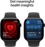 Apple Watch Series 11 [GPS + Cellular 46mm] Smartwatch with Jet Black Aluminum Case with Black Sport Band - M/L. Sleep Score, Fitness Tracker, Health Monitoring, Always-On Display, Water Resistant - Image 4