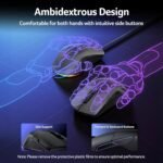 acer Wireless Gaming Mouse for Laptop, 24,000 DPI Wired Computer Mouse with 8 Programmable Buttons, Left & Right Hand, Rechargable Gaming Mice, Long Battery Life, RGB Lighting Gamer for PC, Desktop - Image 8