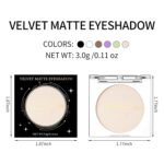 Erinde Single Beige Matte Eyeshadow Palette, Velvet Eye Shadow Compact Powder Primer Base Makeup, Neutral Nudes Matte Pressed Powder Eye Shadow Palette, 06# Beige - Image 7