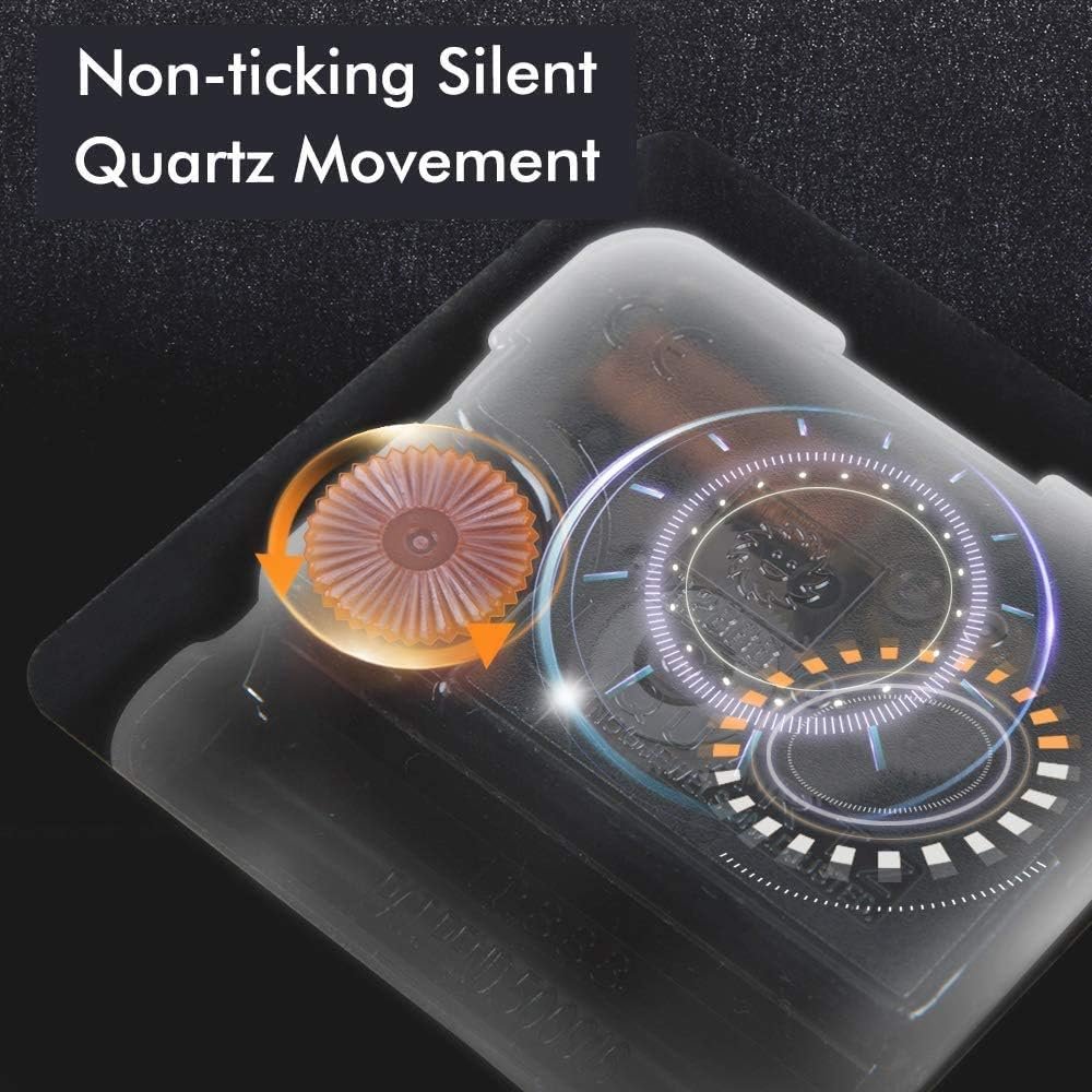 NIKKY HOME Vintage Table Clock with Beads, Silent Shelf Desk Top Clock Battery Operated Antique Design, Chic Home Decor for Fireplace Mantel, Desktop, Countertop, White - Image 4