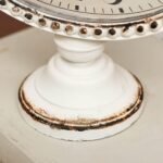 NIKKY HOME Vintage Table Clock with Beads, Silent Shelf Desk Top Clock Battery Operated Antique Design, Chic Home Decor for Fireplace Mantel, Desktop, Countertop, White - Image 6