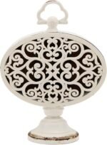 NIKKY HOME Vintage Table Clock with Beads, Silent Shelf Desk Top Clock Battery Operated Antique Design, Chic Home Decor for Fireplace Mantel, Desktop, Countertop, White - Image 7