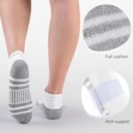 Felicigeely Ankle Athletic Running Socks Low Cut Sports Socks Breathable Cushioned Tab Socks for Men Women 6 Pairs - Image 6
