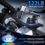 3-in-1 Car Phone Holder [122+LBS Strongest Suction & Stable Clamp Arm] 360° Adjustable Car Phone Mount, Cell Phone Holders for Your Car for Dashboard Vent, All Smartphones & Car Models - Image 4