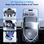 3-in-1 Car Phone Holder [122+LBS Strongest Suction & Stable Clamp Arm] 360° Adjustable Car Phone Mount, Cell Phone Holders for Your Car for Dashboard Vent, All Smartphones & Car Models - Image 5