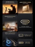 KAIGERR Laptop, Laptops with AMD Ryzen 4300U(Up to 3.7GHz), 16GB DDR4 512GB SSD Laptop Computer, 16.0inch Windοws 11 Laptop, 1920P FHD Display, WiFi 6, USB3.2, Type_C - Image 3