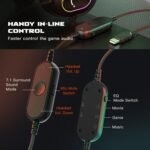 FIFINE Gaming Headset for PC-Wired Headphones with Microphone-7.1 Surround Sound Computer USB Headset for Laptop, Streaming Headphones on PS4/PS5, with EQ Mode, RGB, Soft Ear Pads - AmpliGame H6 - Image 4