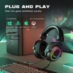 FIFINE Gaming Headset for PC-Wired Headphones with Microphone-7.1 Surround Sound Computer USB Headset for Laptop, Streaming Headphones on PS4/PS5, with EQ Mode, RGB, Soft Ear Pads - AmpliGame H6 - Image 7