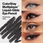 REVLON ColorStay Multiplayer Liquid-Glide Eye Pencil, Multi-Use Makeup With Blending Brush, Blends Then Sets, Creamy Texture, Waterproof, Smudge-proof, Longwearing, 401 Checkmate, 0.03 Oz - Image 4
