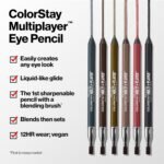 REVLON ColorStay Multiplayer Liquid-Glide Eye Pencil, Multi-Use Makeup With Blending Brush, Blends Then Sets, Creamy Texture, Waterproof, Smudge-proof, Longwearing, 401 Checkmate, 0.03 Oz - Image 5