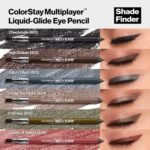 REVLON ColorStay Multiplayer Liquid-Glide Eye Pencil, Multi-Use Makeup With Blending Brush, Blends Then Sets, Creamy Texture, Waterproof, Smudge-proof, Longwearing, 401 Checkmate, 0.03 Oz - Image 9