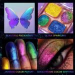UCANBE Multichrome Chameleon Eyeshadow Makeup Palette, 4 Colors Holographic Metallic Glitter Eye Shadow Pallet, High Pigmented Creamy Duo Chrome Multidimensional Eye Make Up Kit - Image 6