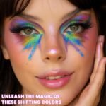 UCANBE Multichrome Chameleon Eyeshadow Makeup Palette, 4 Colors Holographic Metallic Glitter Eye Shadow Pallet, High Pigmented Creamy Duo Chrome Multidimensional Eye Make Up Kit - Image 7