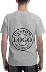 Custom T Shirts for Men Women Design Your Own Custom T-Shirt with Photo Logo Text Personalized Shirts Front/Back Print - Image 4