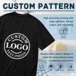 Custom T Shirts for Men Women Design Your Own Custom T-Shirt with Photo Logo Text Personalized Shirts Front/Back Print - Image 5