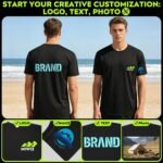 Custom Shirt, Custom Shirts Men Workout Shirts Dry Fit Moisture Wicking Short Sleeve Athletic Work T-Shirts - Image 5