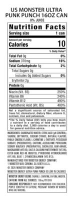Monster Energy Ultra Punk Punch, Sugar Free Energy Drink, 16 Ounce (Pack of 15) - Image 3
