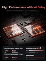 KAIGERR 2026 New Gaming Laptop, 16.0inch Laptop Computer with AMD Ryzen 7 7735HS(8C/16T, Up to 4.7GHz), 16GB RAM 512GB NVMe SSD Windows 11 Laptop, Radeon RX Vega 8 Graphics,WiFi 6, Backlit KB - Image 4