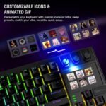 K1 Pro Macro Keyboard, Wired Only Full-Key Programmable On-Board Keypad, Custom Gaming Streaming Mechanical Keyboards with Screen & Knob, Gasket, RGB Backlit, Hot Swappable Shortcut Pad - Image 4