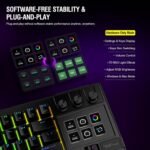 K1 Pro Macro Keyboard, Wired Only Full-Key Programmable On-Board Keypad, Custom Gaming Streaming Mechanical Keyboards with Screen & Knob, Gasket, RGB Backlit, Hot Swappable Shortcut Pad - Image 7