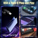 2.4GHz Wireless Gaming Headsets for PS5/PS4/Switch, 2026 RGB Noise Cancelling Headphones with Mics, 4-in-1 Connection, 7.1 Surround Sound, 40mm Drivers, Memory Foam, 45H Wireless Gaming Headphones - Image 8