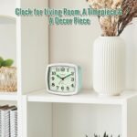 Lamisola Battery Analog Travel Alarm Clock, Small Clock for Bedroom, Desk Table Shelf Clocks for Room Office Bathroom Vanity, Aesthetic Retro Clocks for Kids Teen Seniors, Mint - Image 7