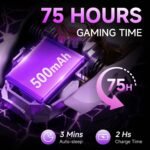 EWEADN G5 Wireless Gaming mouse, 12800 Adjustable DPI Ergonomic Mouse with 6 RGB Backlit Modes, Rapid Fire Key, 9 Programmable Macro Buttons, Rechargeable Bluetooth Mouse for PC/Mac/Laptop - White - Image 7