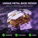 EWEADN G5 Wireless Gaming mouse, 12800 Adjustable DPI Ergonomic Mouse with 6 RGB Backlit Modes, Rapid Fire Key, 9 Programmable Macro Buttons, Rechargeable Bluetooth Mouse for PC/Mac/Laptop - White - Image 9