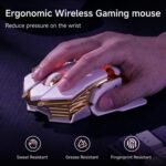 EWEADN G5 Wireless Gaming mouse, 12800 Adjustable DPI Ergonomic Mouse with 6 RGB Backlit Modes, Rapid Fire Key, 9 Programmable Macro Buttons, Rechargeable Bluetooth Mouse for PC/Mac/Laptop - White - Image 10