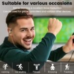 Wired Gaming Earbuds, Ak3file in Ear Monitors, Deep Bass Sound Wired Earbuds, HiFi in Ear Headphones with 1DD 10mm Dynamic Driver, IEM for Music Gaming Video Calling (Black) - Image 4