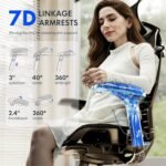 FLEXISPOT ErgoX-PRO Ergonomic Office Chair with Footrest Black – AeroWeave 5.0 Mesh Seat, 5D Lumbar, 7D Armrests, 4D Headrest, 551LBS Capacity – Office, Gaming, Home - Image 5