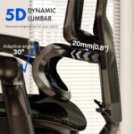 FLEXISPOT ErgoX-PRO Ergonomic Office Chair with Footrest Black – AeroWeave 5.0 Mesh Seat, 5D Lumbar, 7D Armrests, 4D Headrest, 551LBS Capacity – Office, Gaming, Home - Image 6