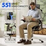 FLEXISPOT ErgoX-PRO Ergonomic Office Chair with Footrest Black – AeroWeave 5.0 Mesh Seat, 5D Lumbar, 7D Armrests, 4D Headrest, 551LBS Capacity – Office, Gaming, Home - Image 8