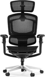 FLEXISPOT ErgoX-PRO Ergonomic Office Chair with Footrest Black – AeroWeave 5.0 Mesh Seat, 5D Lumbar, 7D Armrests, 4D Headrest, 551LBS Capacity – Office, Gaming, Home - Image 12