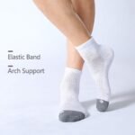 FITRELL 6 Pack Men's Athletic Ankle Socks Cushioned Sports Running Socks 7-9/9-12/12-15 - Image 4