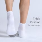 FITRELL 6 Pack Men's Athletic Ankle Socks Cushioned Sports Running Socks 7-9/9-12/12-15 - Image 6