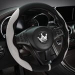 HighnessHwoo Luxury Suede Steering Wheel Cover for Cars, Soft Leather Padded Wheels Cover for Sedan, SUV, Thin Car Handle Cover, Universal Fit, Anti Slip, 14.75-15.15in, Gray - Image 3