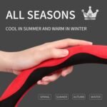 HighnessHwoo Luxury Suede Steering Wheel Cover for Cars, Soft Leather Padded Wheels Cover for Sedan, SUV, Thin Car Handle Cover, Universal Fit, Anti Slip, 14.75-15.15in, Gray - Image 8