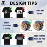 FEEGO Custom Short Sleeve T-Shirts for Men Women Thickened Pure Cotton Fabric,Front & Back Custom Print,Add Photo to Design - Image 6