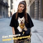 Custom T-Shirts Add Photo Logo Text for Men Women Personalized Custom Tee Shirt Create Your Own Shirt, Black/White - Image 3