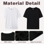 Custom T-Shirts Add Photo Logo Text for Men Women Personalized Custom Tee Shirt Create Your Own Shirt, Black/White - Image 4