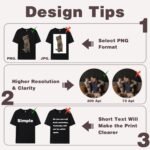 Custom T-Shirts Add Photo Logo Text for Men Women Personalized Custom Tee Shirt Create Your Own Shirt, Black/White - Image 6