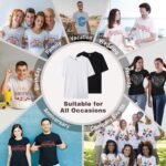 Custom T-Shirts Add Photo Logo Text for Men Women Personalized Custom Tee Shirt Create Your Own Shirt, Black/White - Image 8