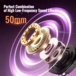 BINNUNE 2.4GHz Wireless Gaming Headset, Bluetooth 5.3 Gaming Headphones with Noise Canceling Mic, 120H Ultra-Long Battery, 50mm Drivers, Multi-Platform for PC / PS5 /PS4/ Switch/Mobile, Purple - Image 5