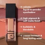 e.l.f. Liquid Velvet Eyeshadow, Crease-Resistant Liquid-to-Powder Eyeshadow For A Rich, Soft-Matte Finish, Vegan & Cruelty-Free, Beige & Boujee - Image 3